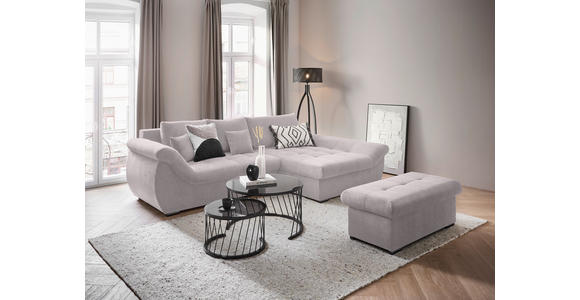 ECKSOFA Beige Flachgewebe - Beige/Schwarz, Design, Kunststoff/Textil (278/175cm) - Xora