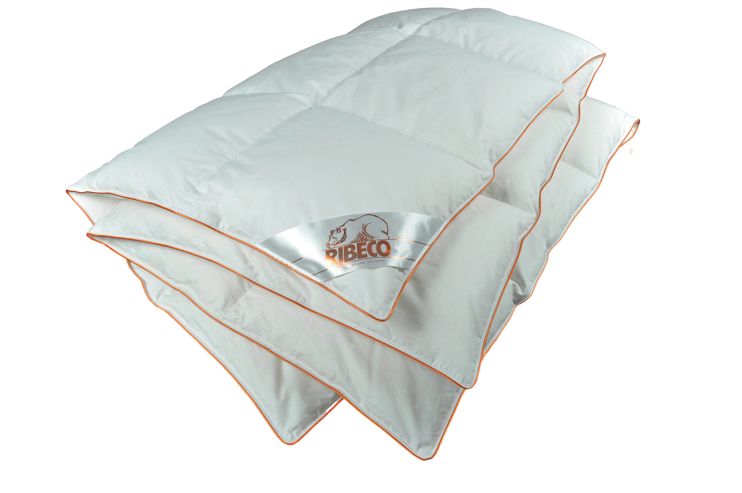 DAUNENDECKE  Ella  135/200 cm   - Weiß/Kupferfarben, Basics, Textil (135/200cm) - RIBECO