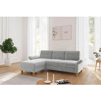 ECKSOFA ROCHELLE E Hellgrau Flachgewebe  - Eichefarben/Hellgrau, KONVENTIONELL, Holz/Textil (164/251cm) - Sit & More