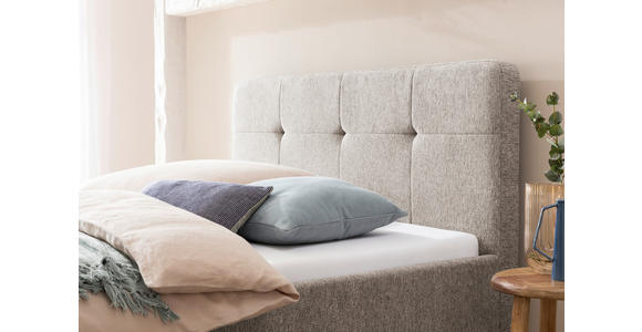 POLSTERBETT Taupe 140/200 cm - Taupe/Eichefarben, Basics, Holz/Textil (140/200cm) - Xora