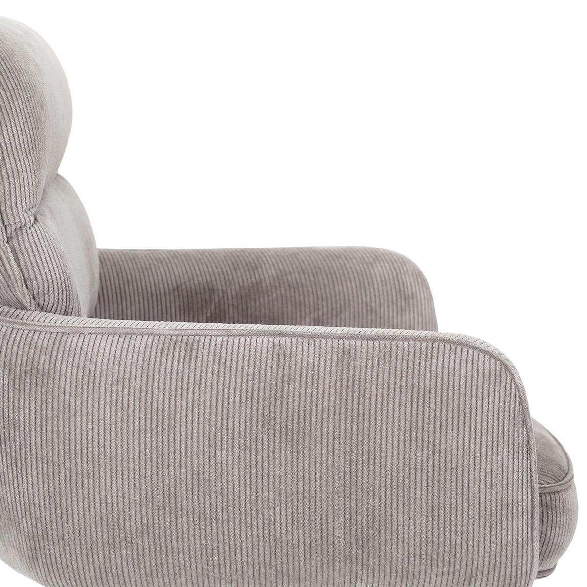 BARHOCKER Cord Taupe Stoffauswahl, Sitzfläche 360° drehbar  - Taupe/Schwarz, Design, Textil/Metall (54/98-120/58cm) - Novel