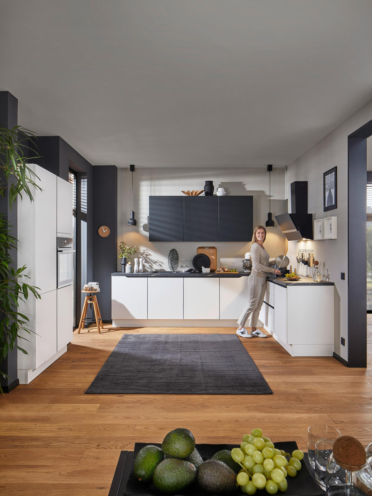 EINBAUKÜCHE   - Weiss, Design, Holzwerkstoff - Celina