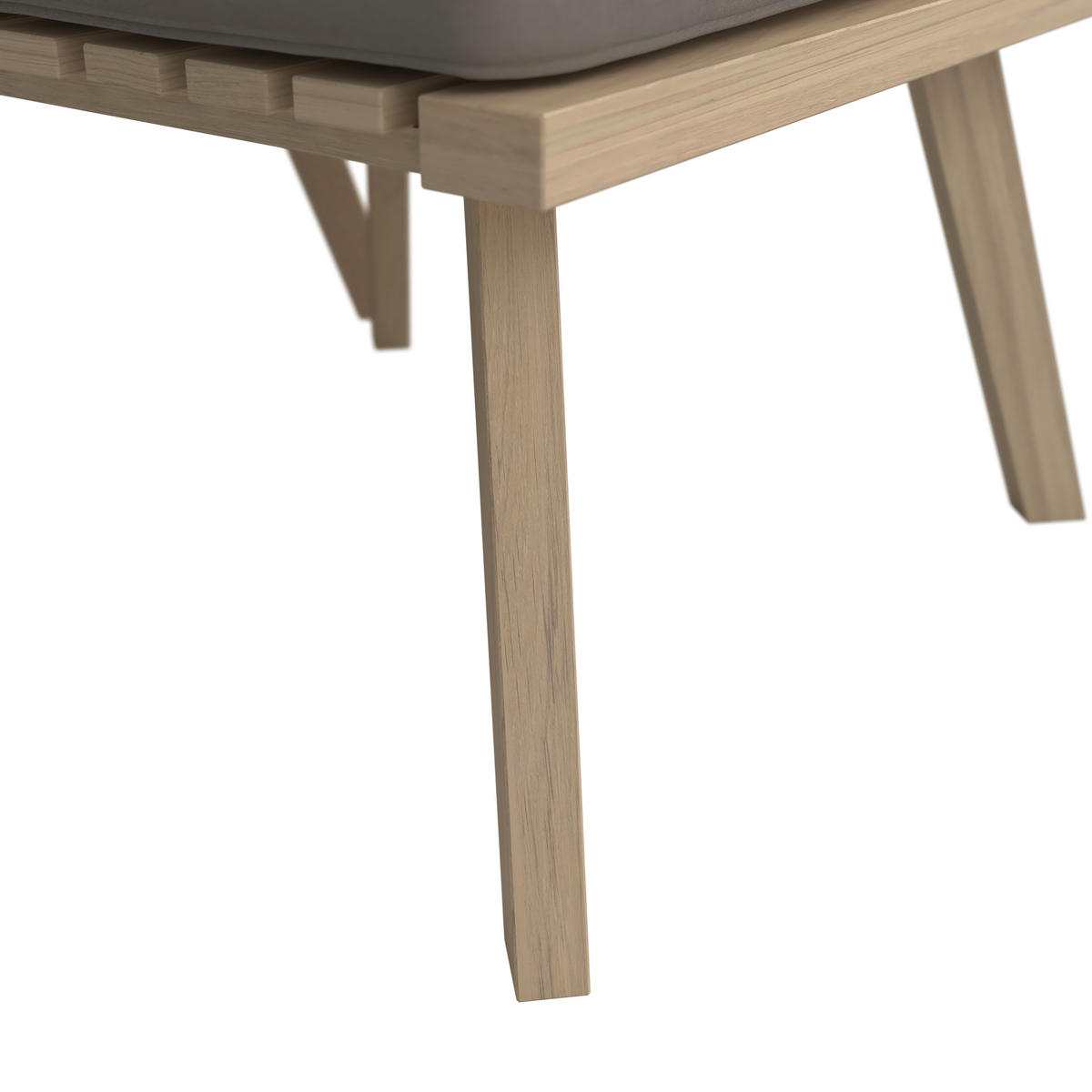 GARTENSET Webstoff Akazie massiv  - Akaziefarben/Grau, Basics, Holz/Textil (186/60cm) - Ambia Garden