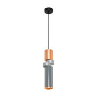 PENDELLEUCHTE 9,5/6,5/33 cm    - Silberfarben/Messingfarben, Trend, Metall (9,5/6,5/33cm) - MAYTONI