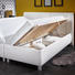 POLSTERBETT Lederlook 180/200 cm - Alufarben/Weiß, Design, Holz/Textil (180/200cm) - Carryhome