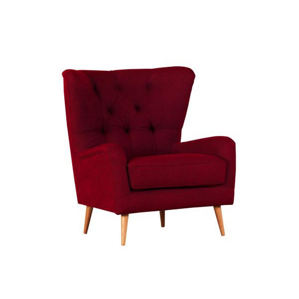 Ohrensessel In Textil Rot Ohrensessel In Textil Rot