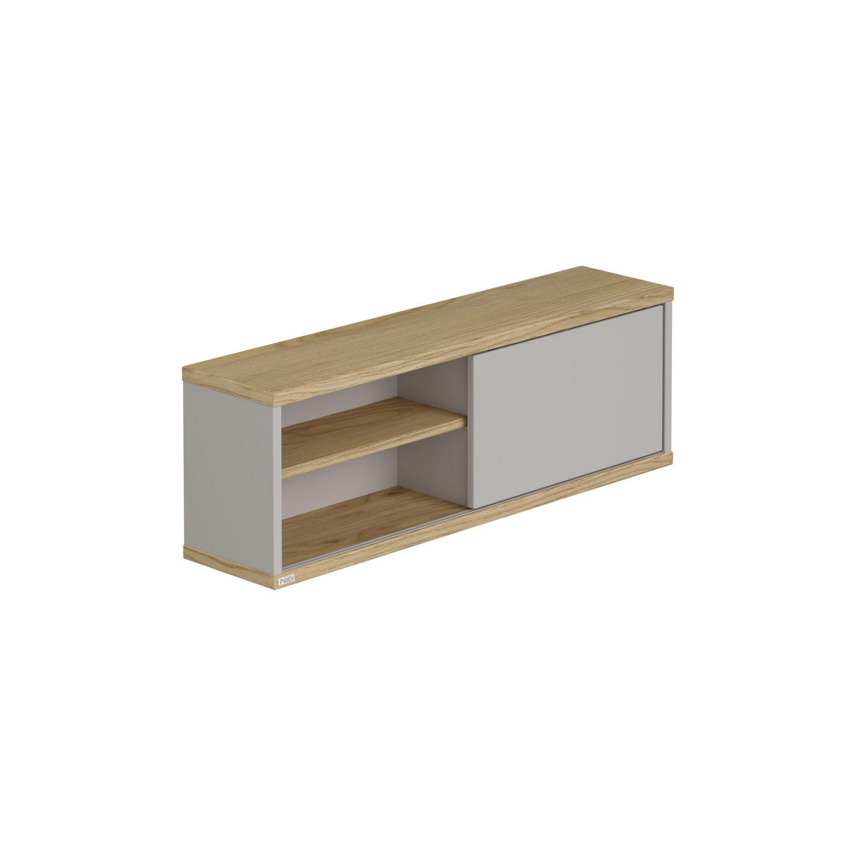 FALIPOLC Benne  - világosszürke/tölgyfa, Basics, faalapú anyag (86,4/29,0/20,0cm) - Paidi