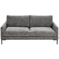 3-SITZER-SOFA  in Webstoff Grau  - Schwarz/Grau, KONVENTIONELL, Textil/Metall (196/78/90cm) - Hom`in
