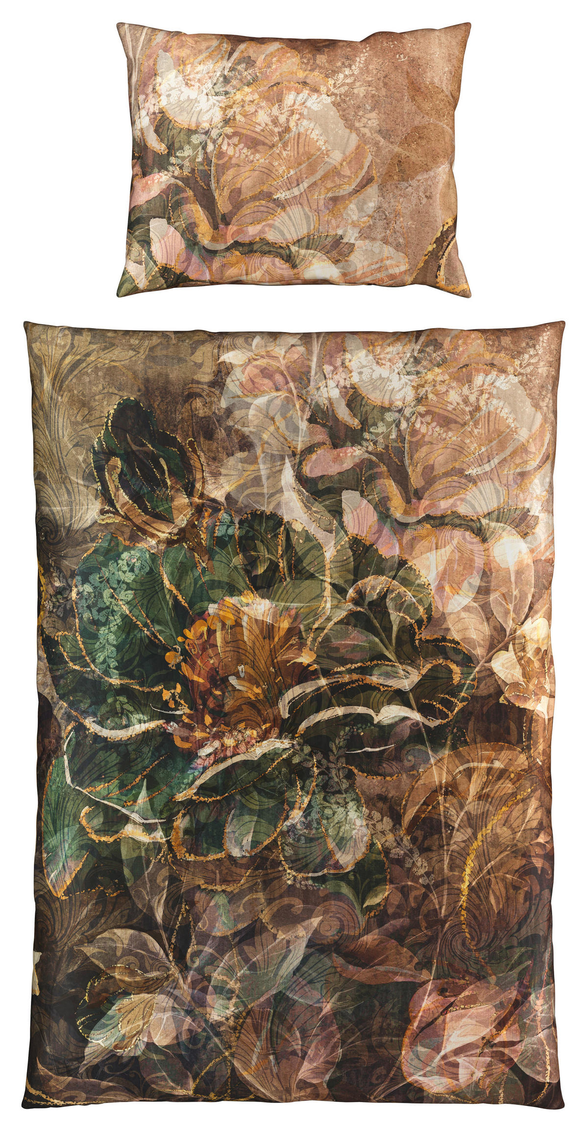 OBOJSTRANNÁ POSTEĽNÁ BIELIZEŇ, satén, taupe, 140/200 cm - taupe, Konventionell, textil (140/200cm) - Esposa