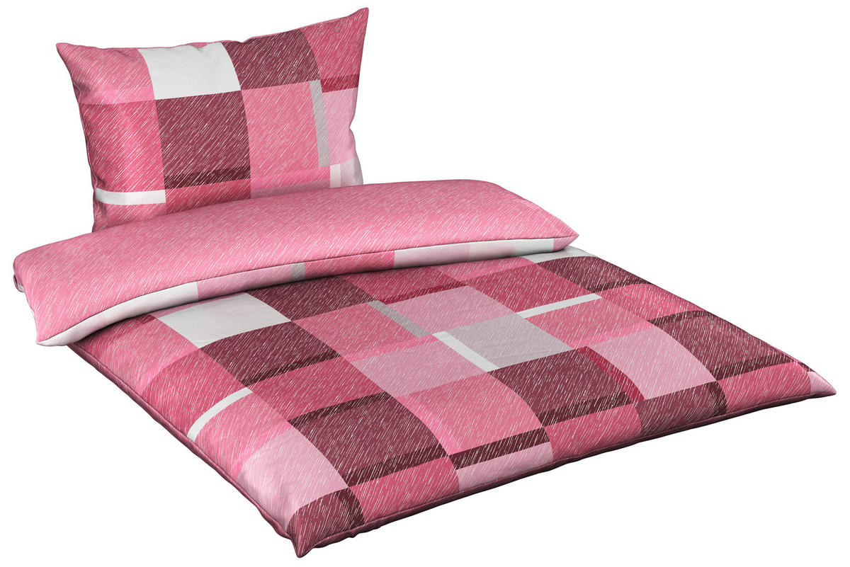 OBOUSTRANNÉ POVLEČENÍ, satén, pink, 140/200 cm - pink, Design, textil (140/200cm) - Bio:Vio
