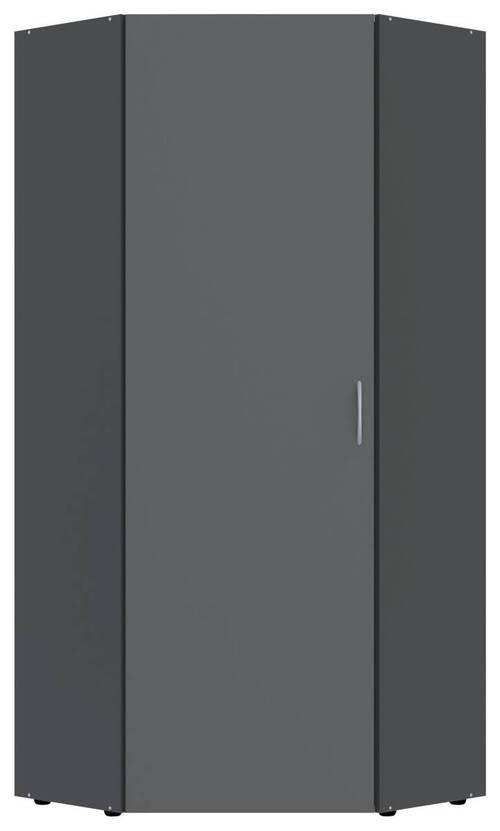 ECKSCHRANK 80/185/80 cm Graphitfarben - Alufarben/Graphitfarben, KONVENTIONELL, Holzwerkstoff/Kunststoff (80/185/80cm) - Xora