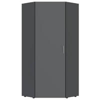 ECKSCHRANK 80/185/80 cm Graphitfarben  - Alufarben/Graphitfarben, KONVENTIONELL, Holzwerkstoff/Kunststoff (80/185/80cm) - Xora