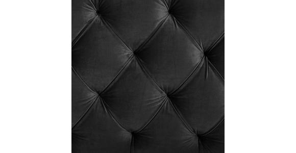 POLSTERBETT gepolstertes Kopfteil Schwarz 180/200 cm  - Schwarz, KONVENTIONELL, Kunststoff/Textil (180/200cm) - Carryhome