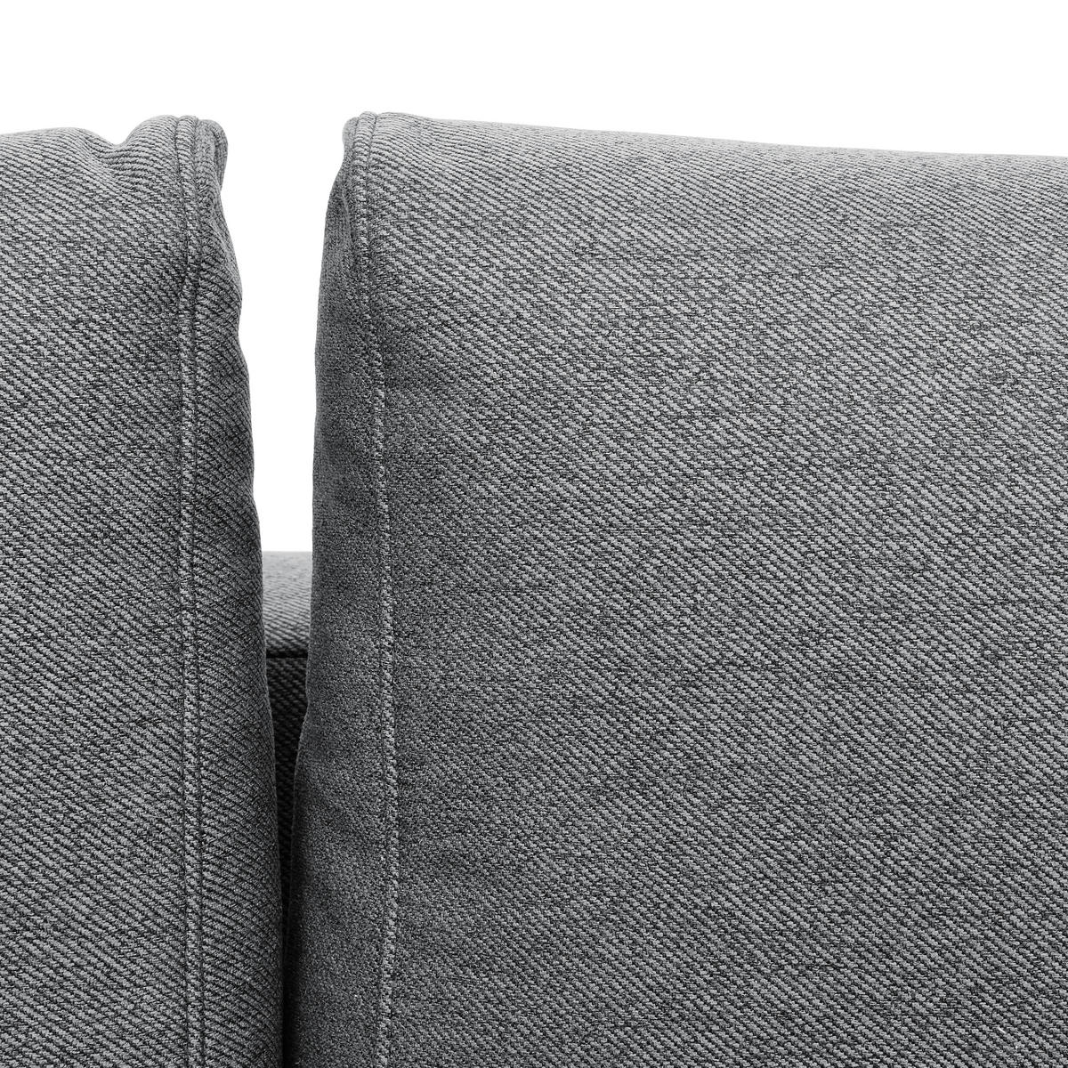 ECKSOFA in Flachgewebe Grau  - Eiche Wotan/Grau, Konventionell, Holz/Textil (255/157cm) - Carryhome