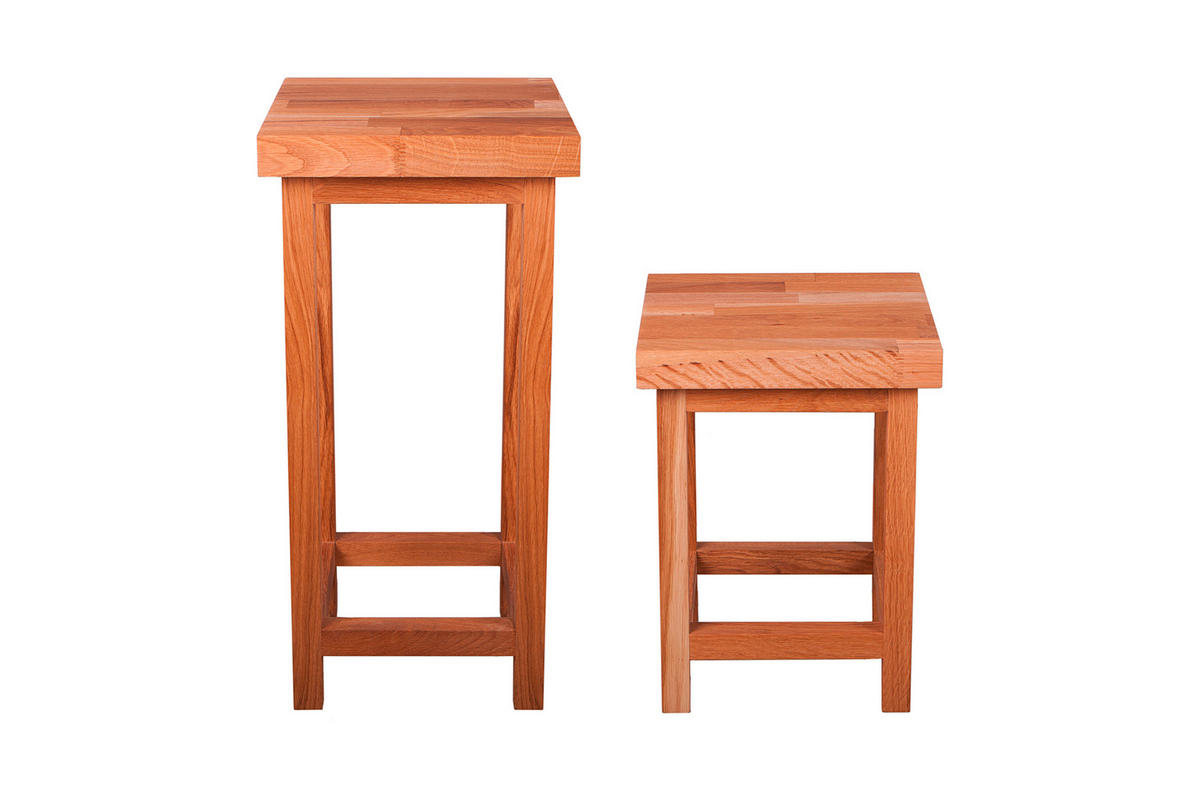 Universalhocker Echtholz  - Eichefarben, Basics, Holz (30/60/30cm) - Gardenson