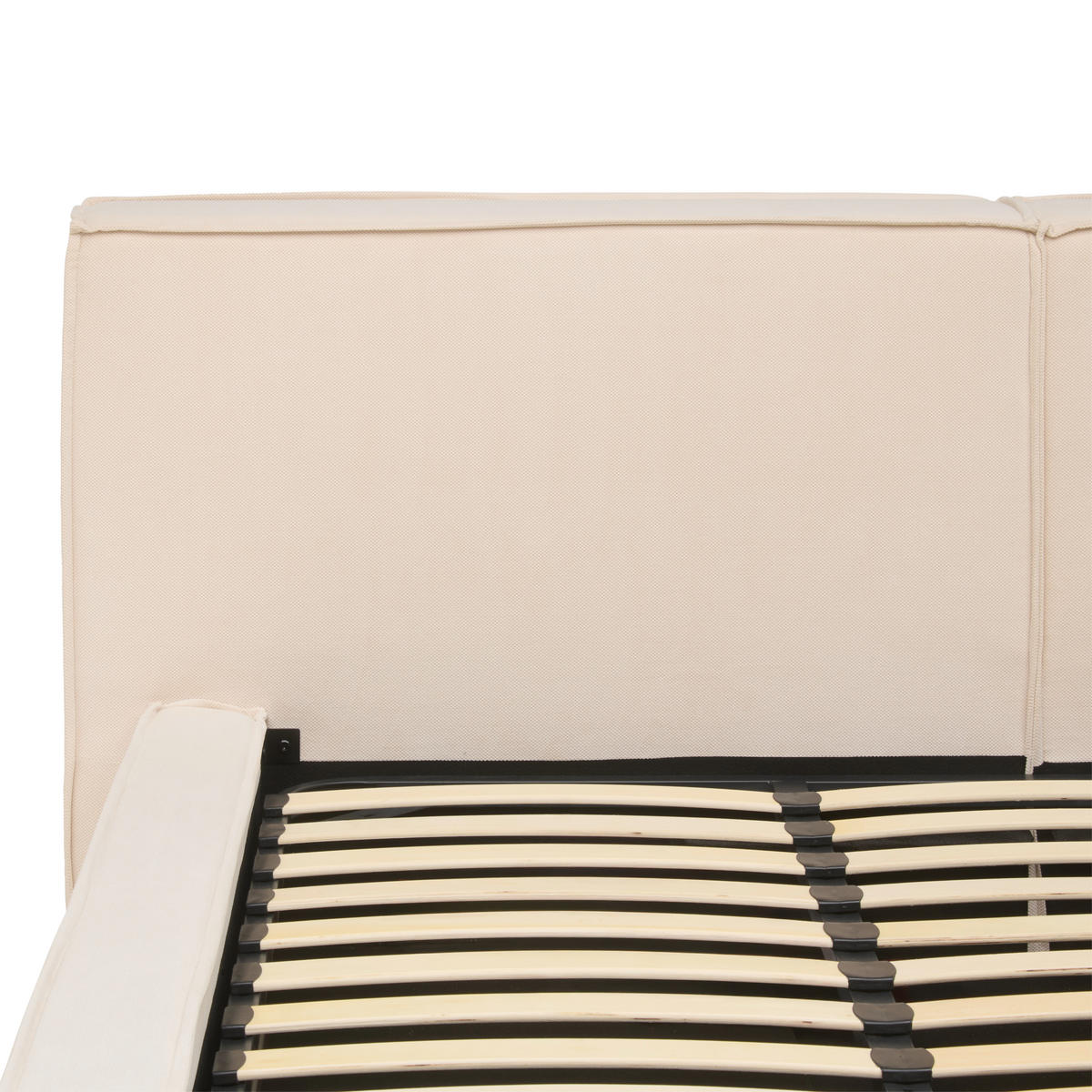 POLSTERBETT 180/200 cm  in Beige  - Beige/Schwarz, Modern, Holz/Kunststoff (180/200cm) - Livetastic
