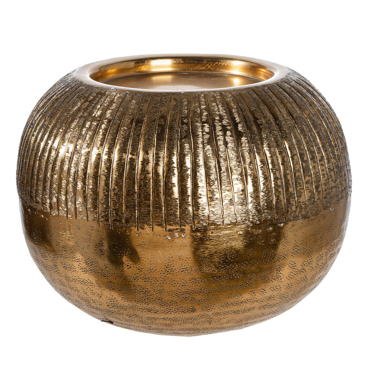 WINDLICHT - Goldfarben, Basics, Glas/Metall (30/46,5/30cm)