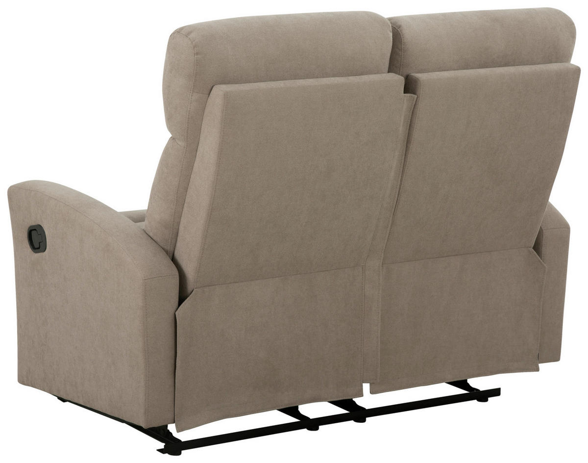 SITZGARNITUR Leinenoptik Taupe  - Taupe/Schwarz, KONVENTIONELL, Textil/Metall - P & B