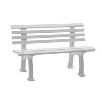 GARTENBANK 120/74/54 cm   - Weiß, Basics, Kunststoff (120/74/54cm) - Modante