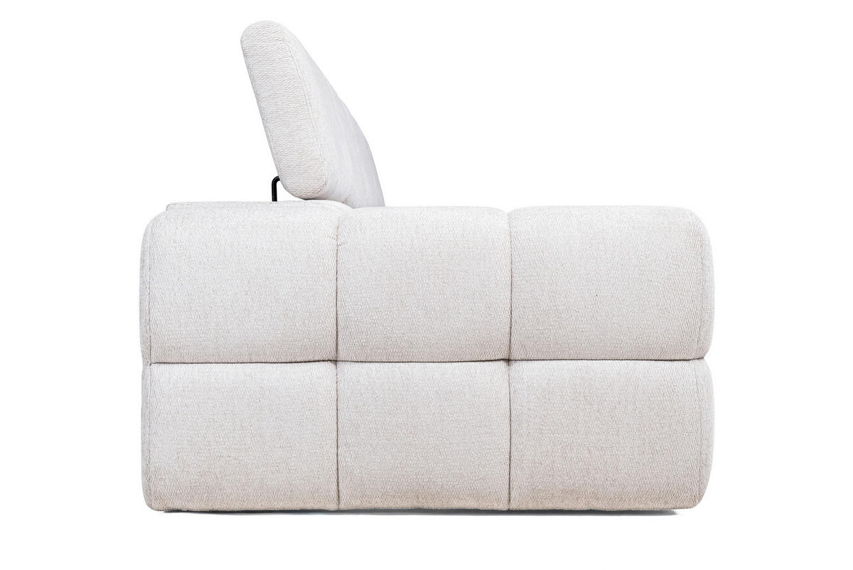BIGSOFA Chenille Weiß  - Schwarz/Weiß, Design, Kunststoff/Textil (230/76-103/119cm) - Welnova