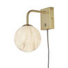 WANDLEUCHTE Carrara Globus 12 cm  - Goldfarben/Weiß, Basics, Glas/Metall (12cm) - It's about Romi