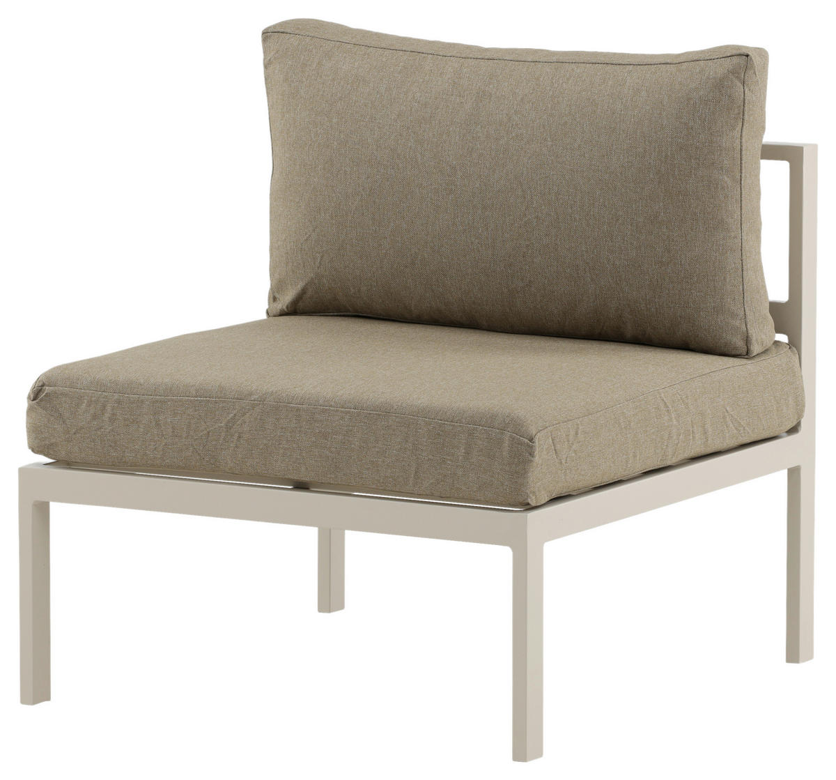 LOUNGESESSEL  - Beige/Grau, KONVENTIONELL, Metall (70/65/74cm) - Gardenson