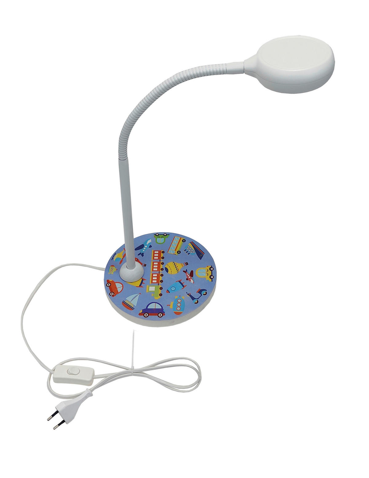 DĚTSKÁ STOLNÍ LAMPIČKA, 20/43/20 cm - bílá/vícebarevná, Basics, kov/kompozitní dřevo (20/43/20cm)