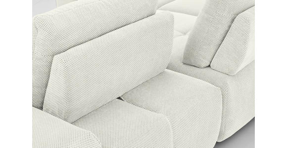 ECKSOFA in Velours Creme  - Creme/Schwarz, Design, Kunststoff/Textil (236/326cm) - Xora