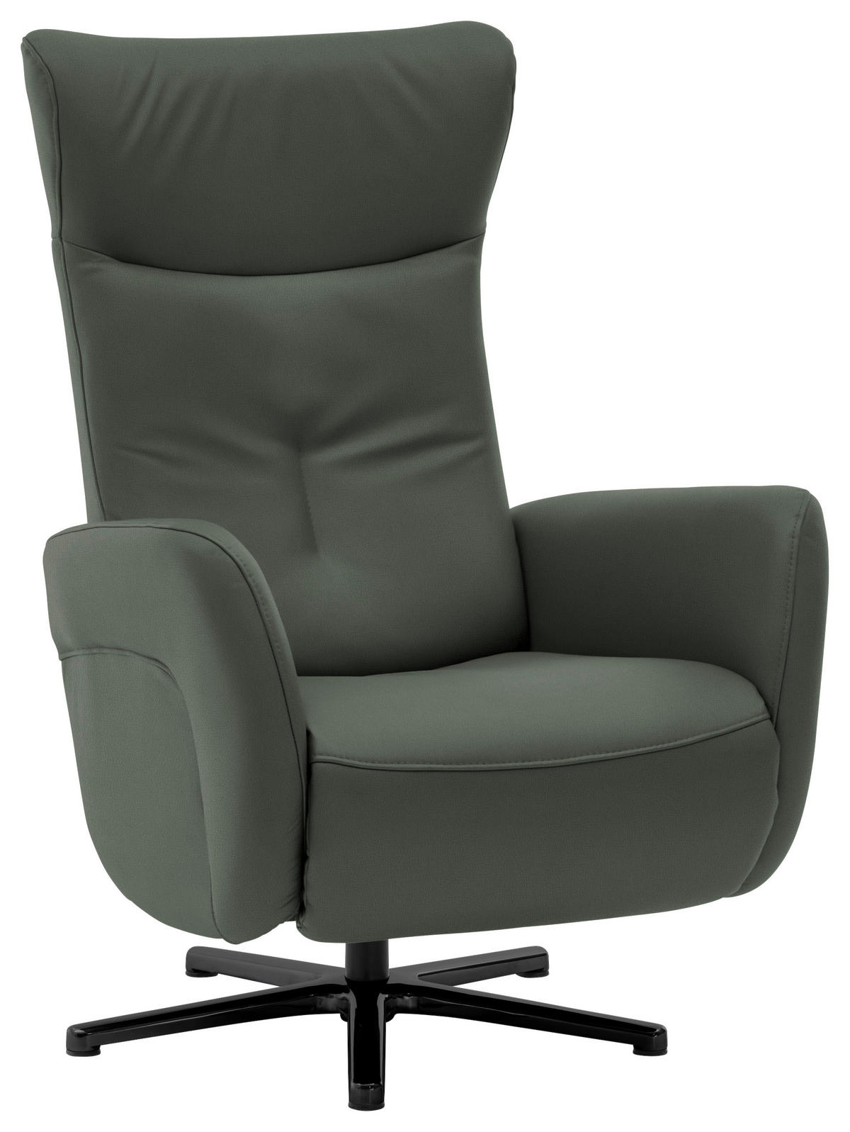 RELAXSESSEL in Leder Dunkelgrün  - Dunkelgrün/Schwarz, Design, Leder/Metall (76/112/83cm) - Beldomo Speed