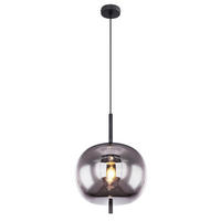HÄNGELEUCHTE 30/120 cm    - Schwarz, Design, Glas/Metall (30/120cm) - Globo