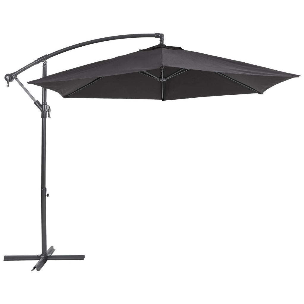 Thumbnail - Ambia Garden Ampelschirm, Anthrazit, Schwarz, Textil, 300x300 cm, höhenverstellbar, UV-beständig, wetterfest, Sonnen- & ...