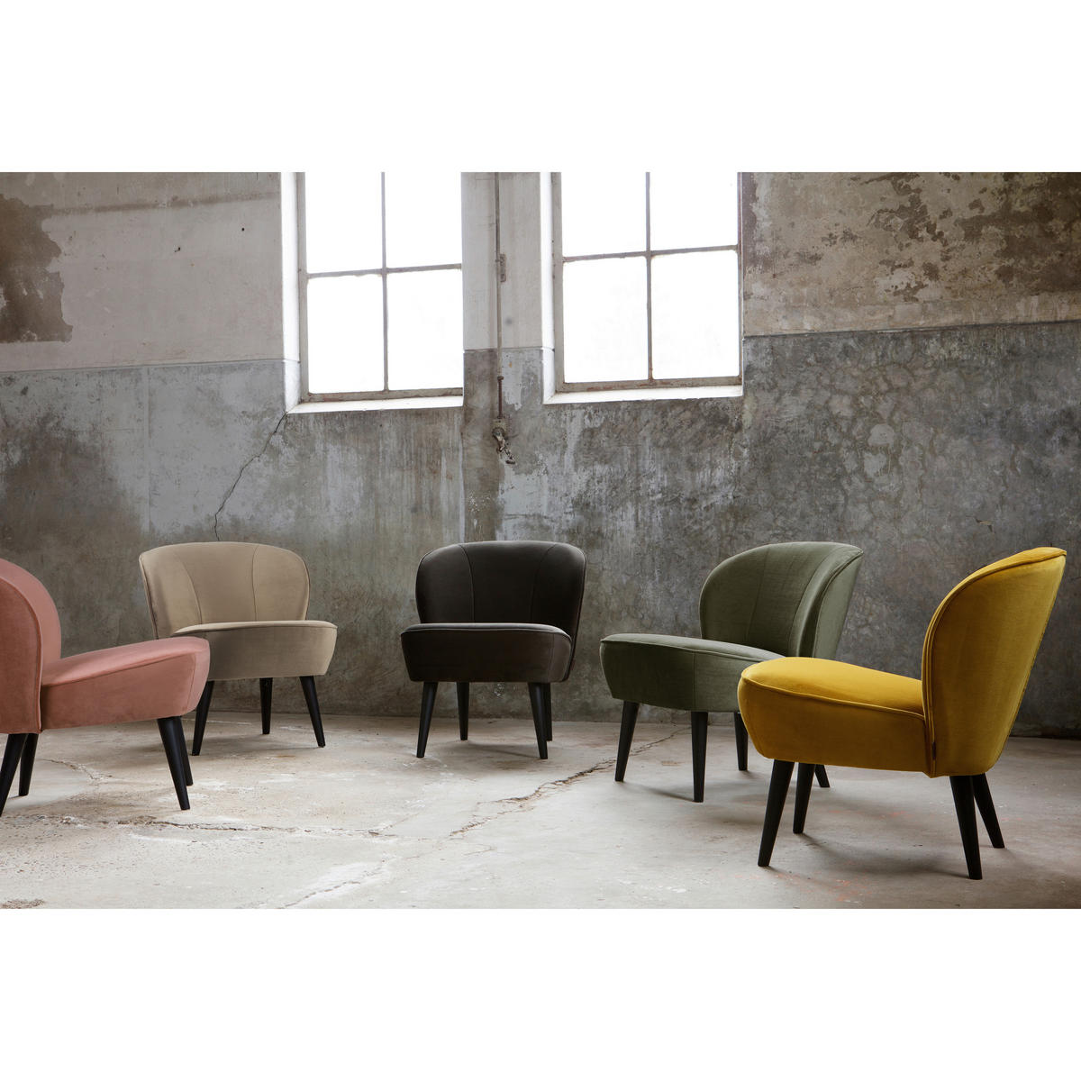 SESSEL in Samt Gelb  - Gelb/Schwarz, Design, Holz/Textil (59/71/70cm) - Livetastic