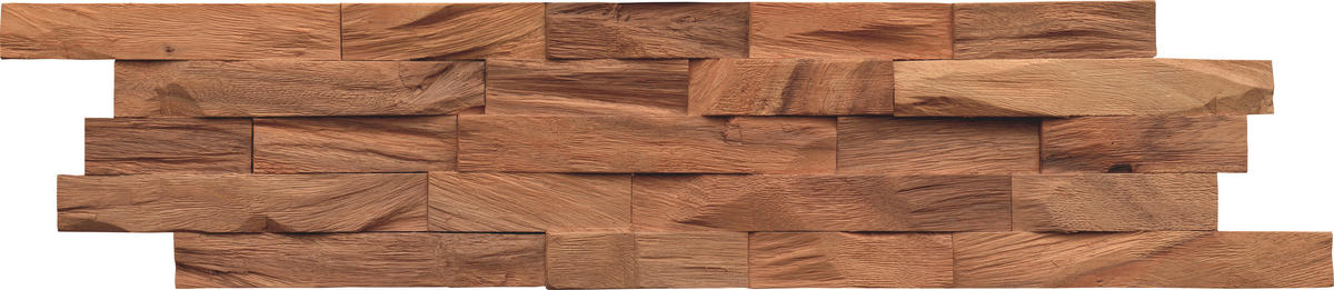 WANDVERKLEIDUNG 11 Stück  - Braun, Basics, Holz (61/15/2cm)