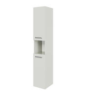 HOCHSCHRANK 30/168/33 cm  - Chromfarben/Weiß, Design, Glas/Holzwerkstoff (30/168/33cm) - Xora