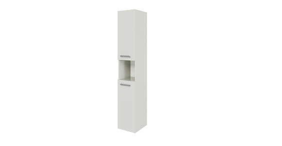 HOCHSCHRANK 30/168/33 cm  - Chromfarben/Weiß, Design, Glas/Holzwerkstoff (30/168/33cm) - Xora