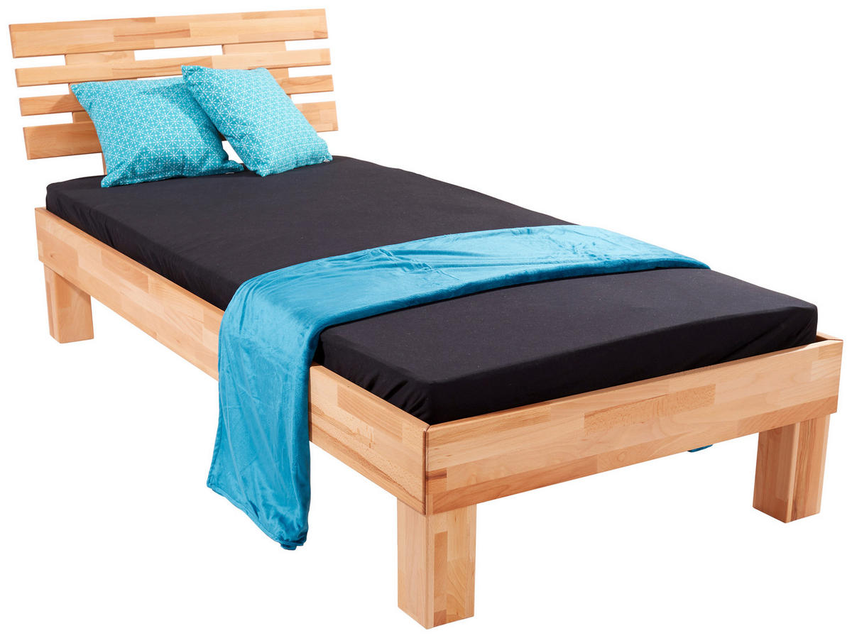 BETT 90/200 cm  in Kernbuche  - Kernbuche, KONVENTIONELL, Holz (90/200cm) - Boxxx
