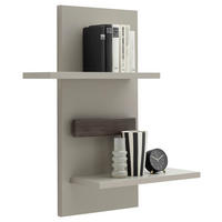 WANDBOARD massiv Grau, Eichefarben  - Eichefarben/Grau, Design, Holzwerkstoff (85/97/26cm) - Novel
