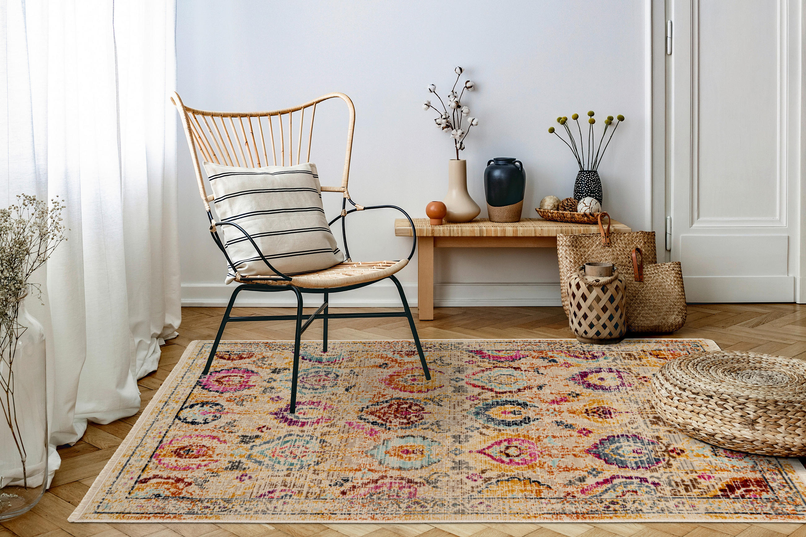 ORIENTTEPPICH 160/230 cm CHARU Multicolor  - Multicolor, KONVENTIONELL, Textil (160/230cm)