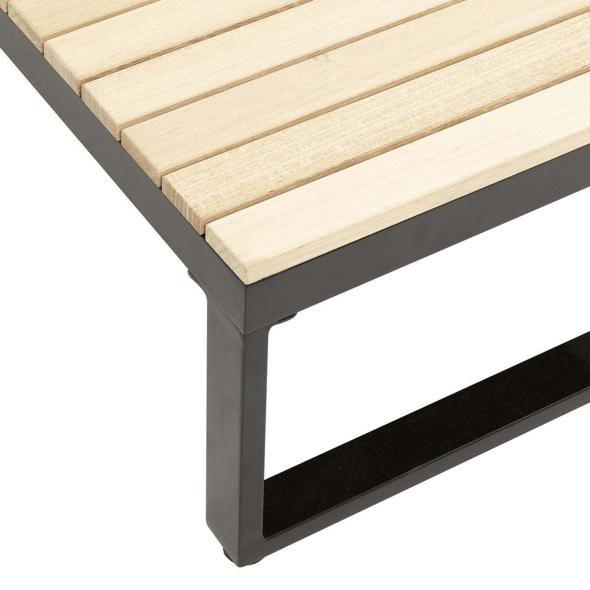 LOUNGEGARNITUR Akazie massiv, Hartholz Aluminium  - Anthrazit/Braun, MODERN, Holz/Textil (178/68/228,5cm) - Gardenson