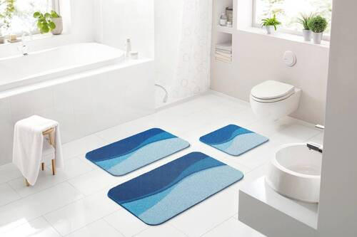 BIDET-VORLEGER Blau 40/50 cm  - Blau, Basics, Kunststoff/Textil (40/50cm) - Grund