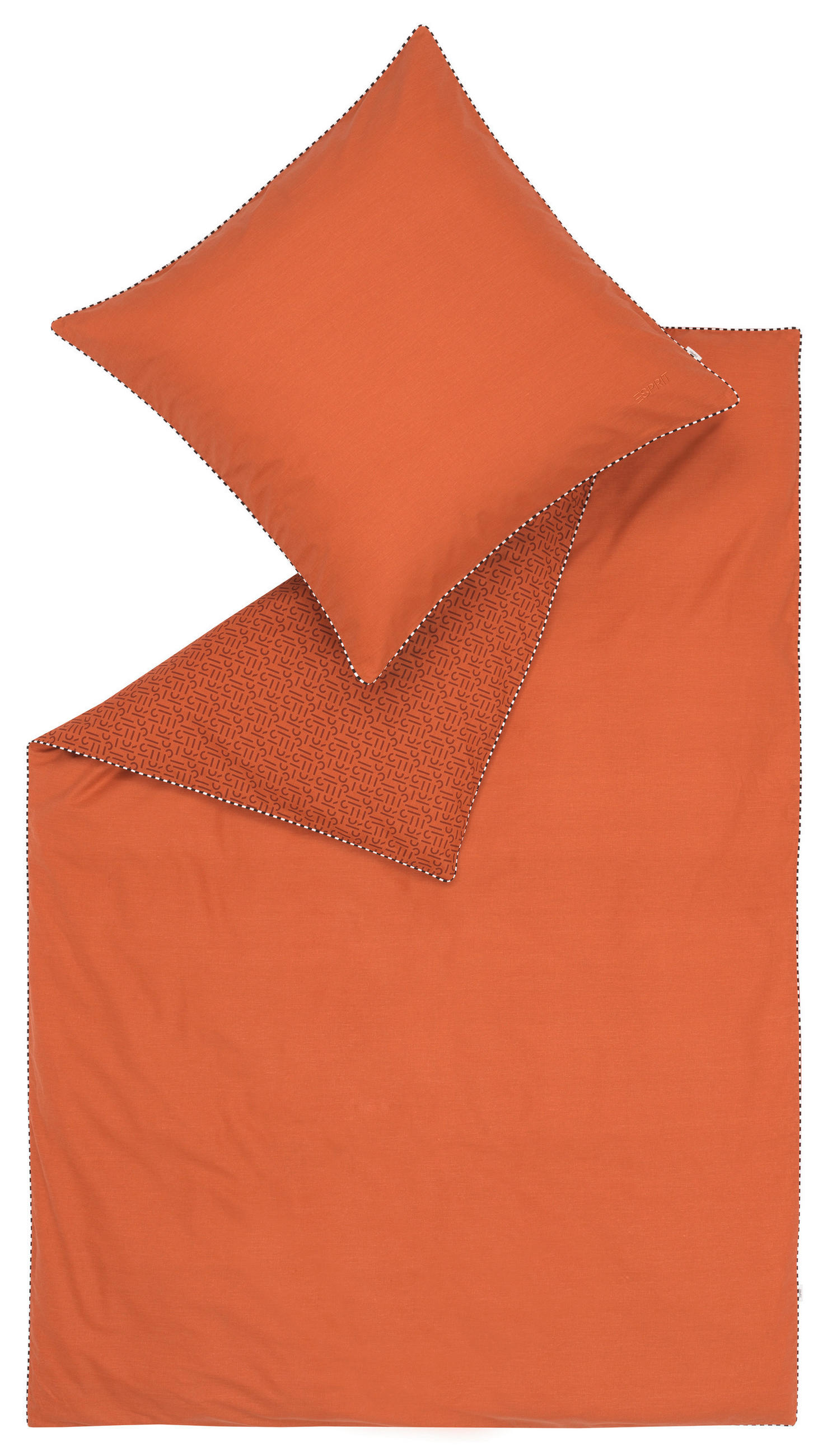 WENDEBETTWÄSCHE Scatter Renforcé - Rostfarben/Schwarz, Design, Textil (135/200cm) - Esprit