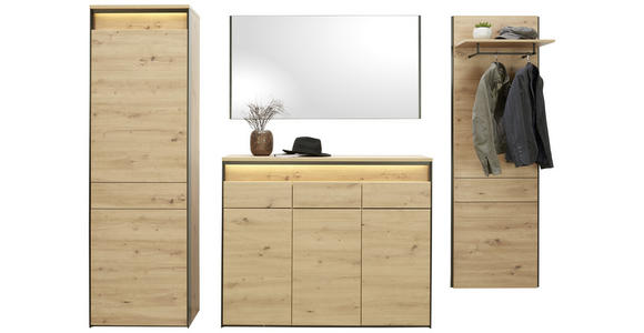 SPIEGEL Schwarz - Schwarz, KONVENTIONELL, Glas/Holzwerkstoff (125/70/2cm) - Voleo