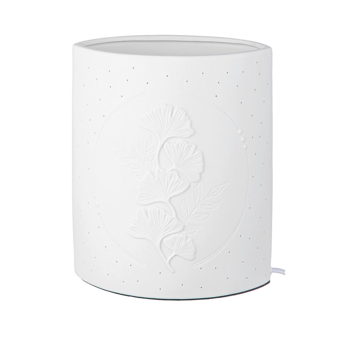 TISCHLEUCHTE   - Weiß, Basics, Keramik (17/20,5/10cm)