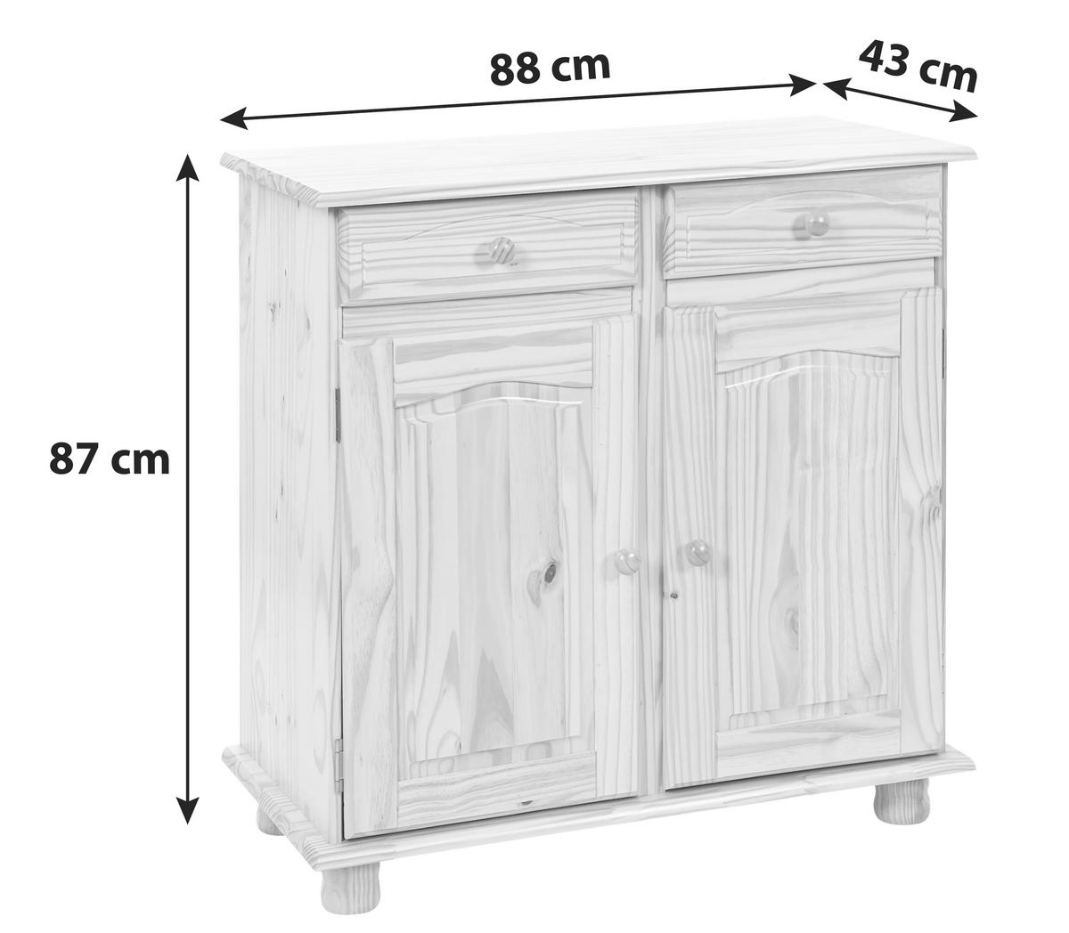 KOMMODE 88/87/43 cm  in Naturfarben  - Naturfarben, Lifestyle, Holz (88/87/43cm) - MID.YOU