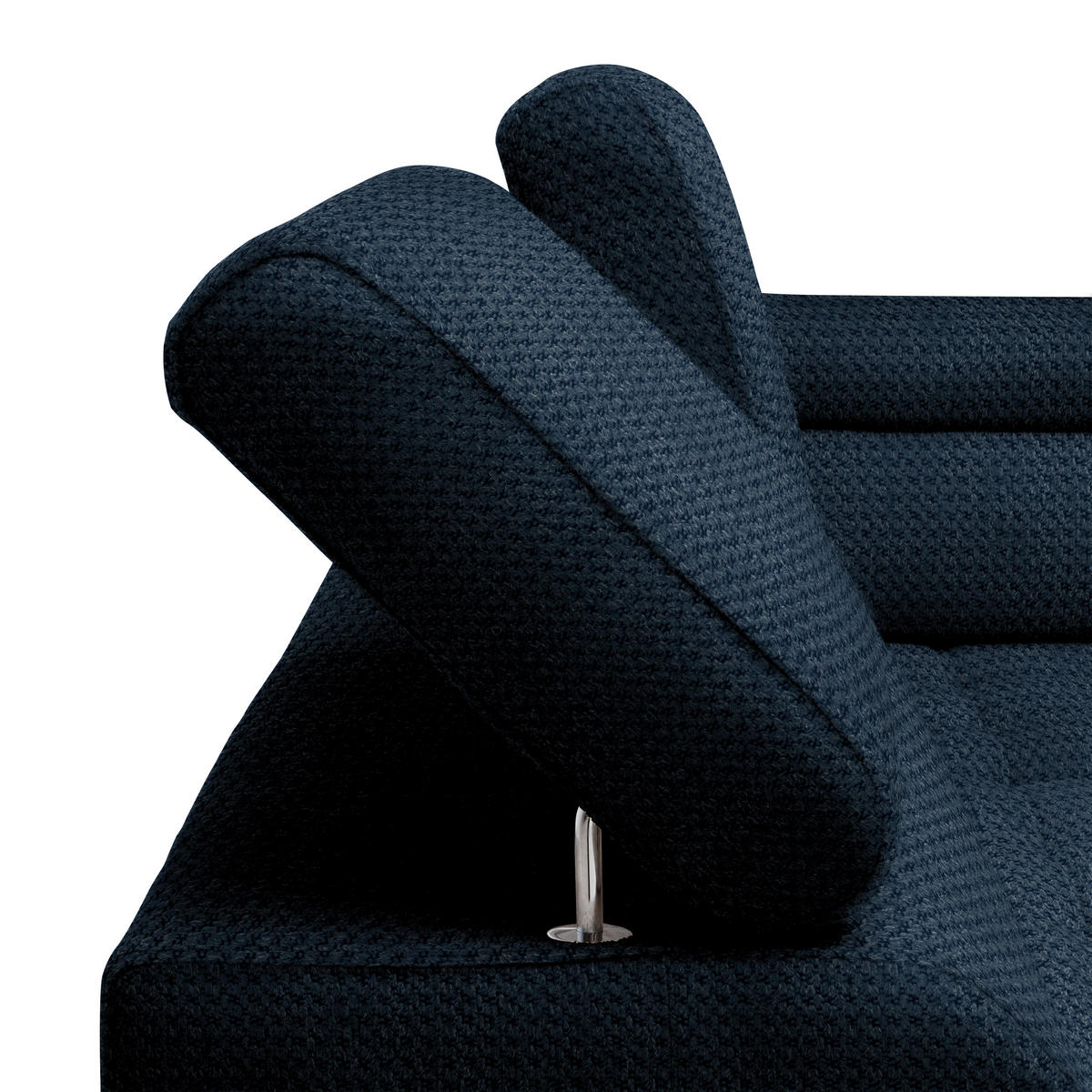 HÖRNSOFFA i chenille, vävt tyg mörkblå  - svart/mörkblå, Modern, textil/plast (283/106cm) - MID.YOU