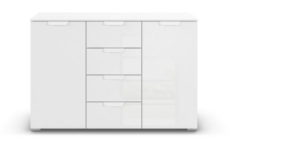 SIDEBOARD  in 120/81/42 cm  - Weiß, Design, Glas/Holzwerkstoff (120/81/42cm) - Xora