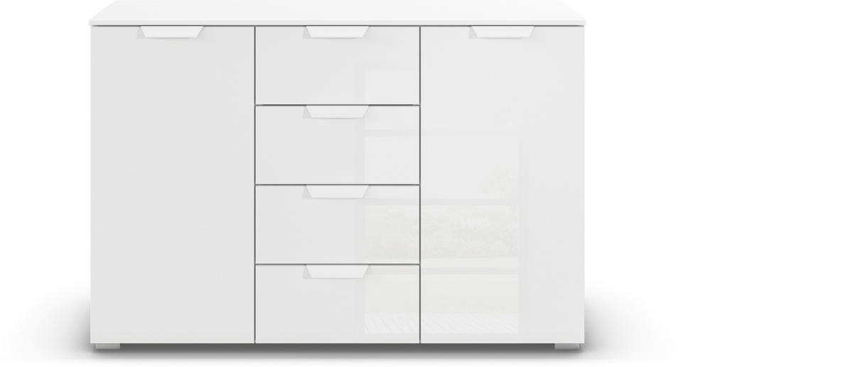 SIDEBOARD  in 120/81/42 cm  - Weiß, Design, Glas/Holzwerkstoff (120/81/42cm) - Carryhome