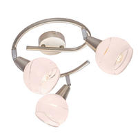LED ZÁŘIČ, 25/25/21 cm - barvy niklu, Basics, kov/sklo (25/25/21cm) - Globo