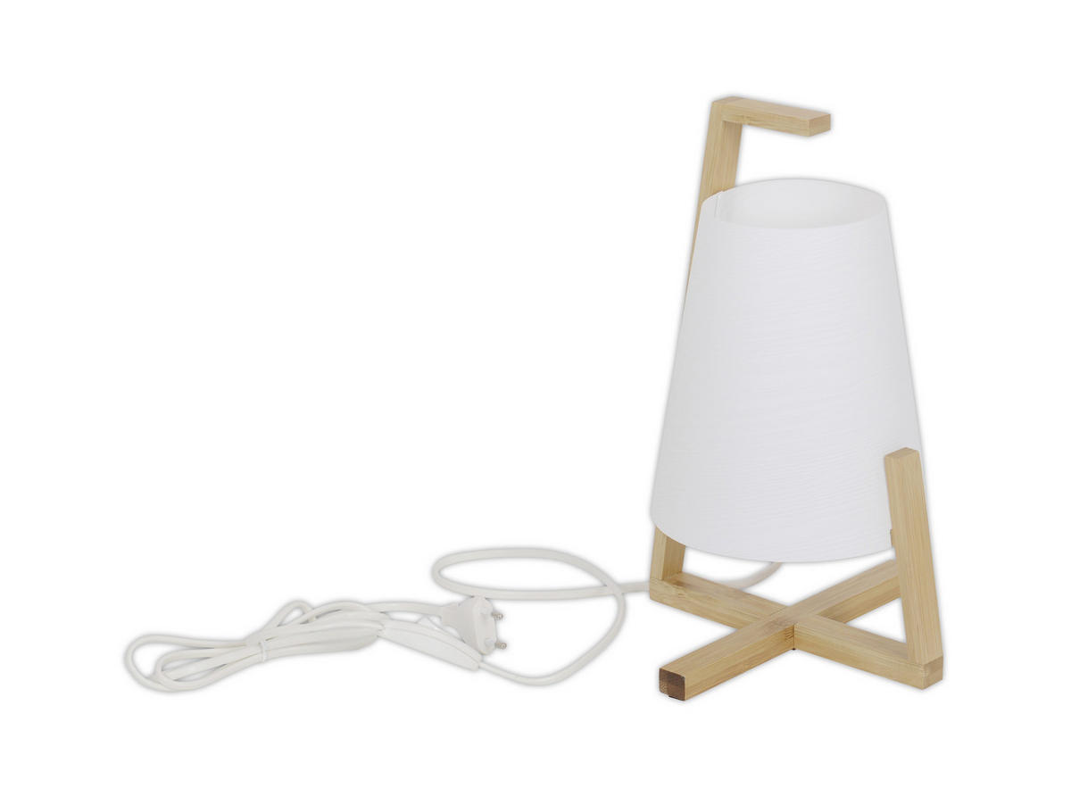 TISCHLEUCHTE 18/31 cm   - Naturfarben/Weiß, Natur, Holz/Kunststoff (18/31cm) - Näve