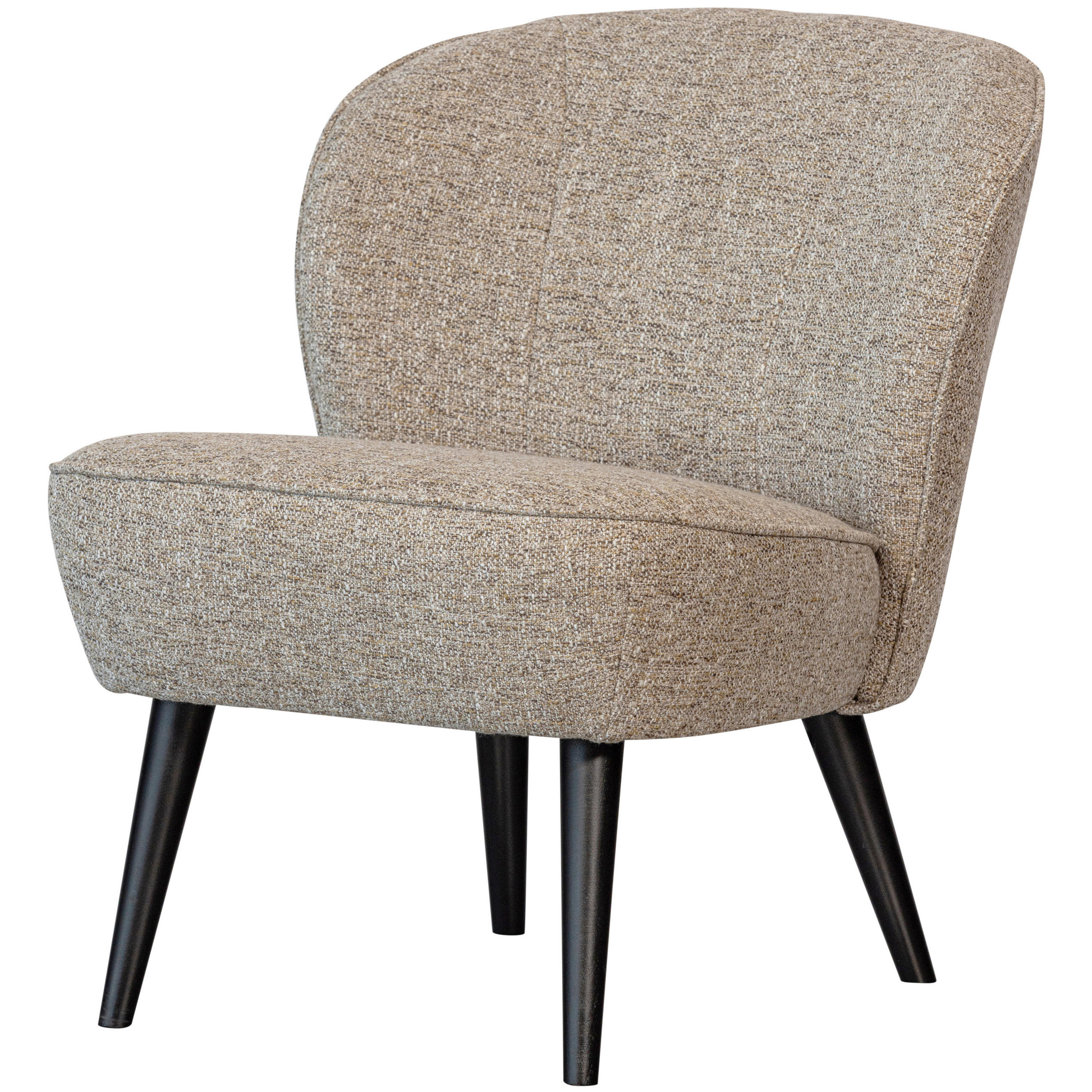 SESSEL in Webstoff Naturfarben  - Schwarz/Naturfarben, Design, Holz/Textil (59/71/70cm) - Livetastic